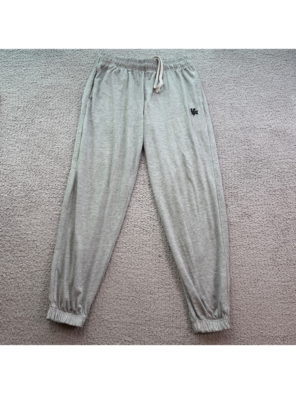 YoungLA Gray Jogger Sweatpants Men's Large YLA Logo 100% Cotton Gym Lounge